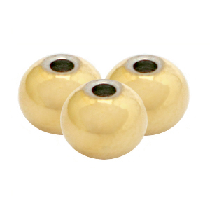 Abalorios Acero Inox 6mm Dorado