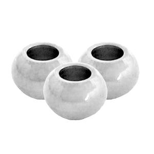 Abalorios Acero Inox 4mm Plateado