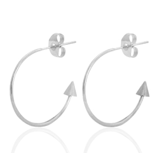 Pendientes Acero Inox criolla Plateado