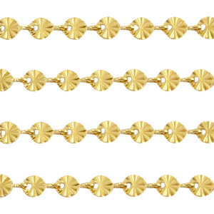 Fornituras Acero Inox cadena jasseron&nbsp;redonda Dorado