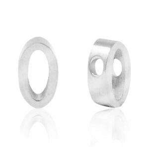 Abalorios Acero Inox n&uacute;mero 0 Plateado