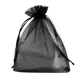 Bolso de organza 13x18cm Negro