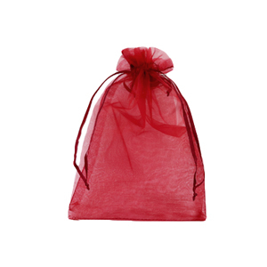 Bolso de organza 9x12cm Rosa cherry