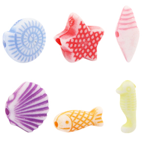 Abalorios acr&iacute;licos verano Multicolor