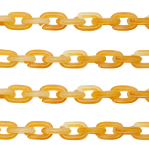 Cadena acr&iacute;lico 15mm Naranja &aacute;mbar