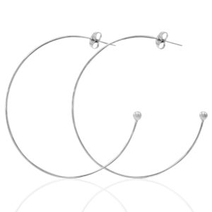 Pendientes Acero Inox criolla Plateado