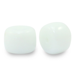 Abalorios de cristal rondeles 8 mm Blanco