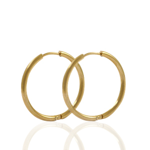 Pendientes Acero Inox criolla 22mm Dorado