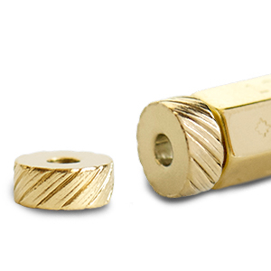 Joyer&iacute;a message beads C.U.S&reg; terminal Dorado (sin n&iacute;quel)