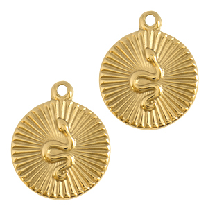 Colgantes acero inox serpiente Dorado