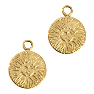 Colgantes acero inox sol Dorado