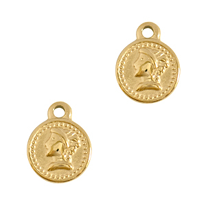 Colgantes acero inox moneda Dorado