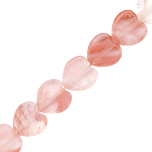 Piedras naturales coraz&oacute;n Rojo coral