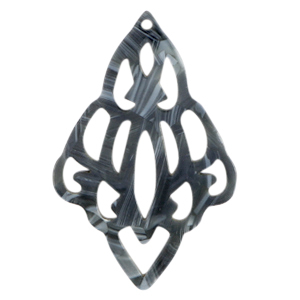 Colgantes de resina diamante barroc Azul jeans