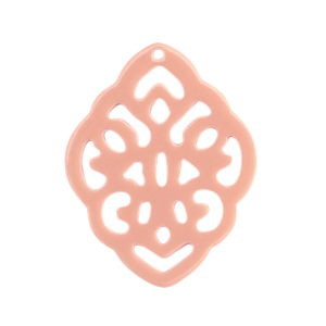 Colgantes de resina barroc rombo Rosa vintage