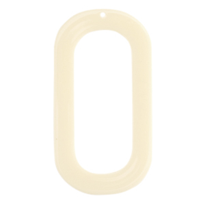 Colgantes de resina ovalado largo Blancuzco