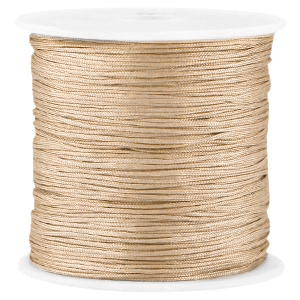 Hilo macram&eacute; satinado 0.8mm M&aacute;rron beige 