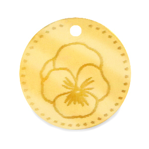 Colgantes Plexx 20mm Flor de nacimiento Febrero-Violeta Dorado