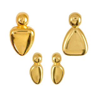 Colgantes met&aacute;licos DQ familia Dorado (sin n&iacute;quel)