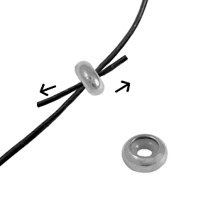 Fornituras Acero Inox abalorios de cierre deslizante 6x3mm Plateado