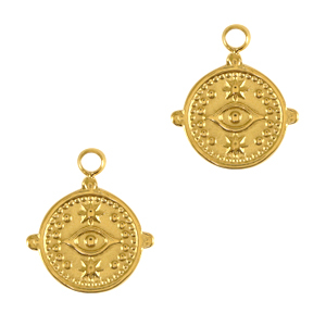 Colgantes Acero Inox ojo providencia Dorado