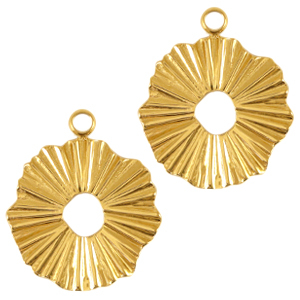 Colgantes Acero Inox 17mm Dorado