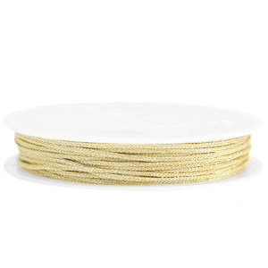 Hilo macram&eacute; trenzado 1mm Dorado-claro