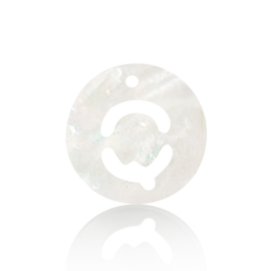 Colgantes conchas especial letra Q Blanco (color natural)