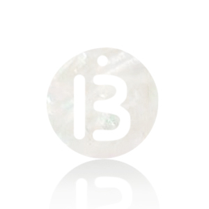 Colgantes conchas especial letra B Blanco (color natural)
