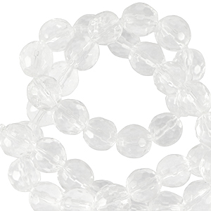 Piedras naturales 6mm faceteados Transparente