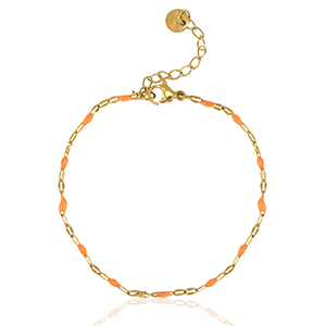 Pulseras Acero inox Naranja-dorado
