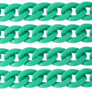 Cadena acr&iacute;lico 29mm mate Verde caba&ntilde;a