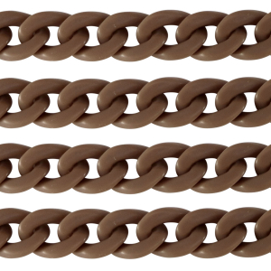 Cadena acr&iacute;lico 22mm mate Marr&oacute;n sabana