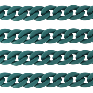 Cadena acr&iacute;lico 18mm mate Azul p&eacute;troleo