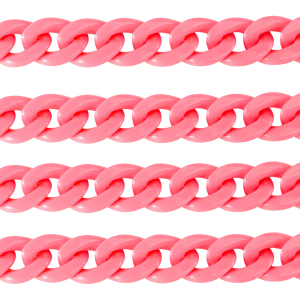 Cadena acr&iacute;lico 18mm brillante Rosa hot