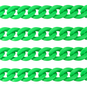 Cadena acr&iacute;lico 18mm brillante Verde ne&oacute;n