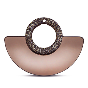 Colgantes llamativos Glitter met&aacute;lico cobrizo