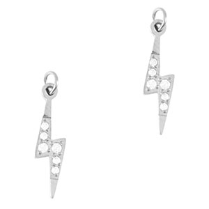 Colgantes Acero Inox rel&aacute;mpago Plateado