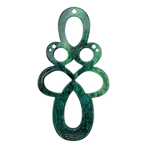 Colgantes de resina barroc glitter Multicolor&nbsp;verde