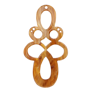 Colgantes de resina barroc Naranja cosechar-marr&oacute;n