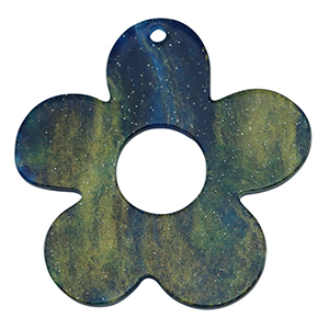 Colgantes de resina flor glitter Multicolor&nbsp;galaxy