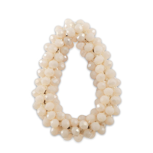 Colgantes faceteados gota Rosa nude