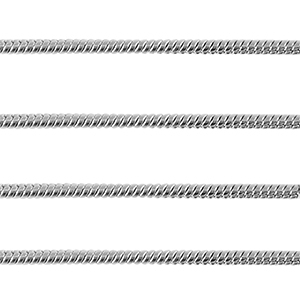 Fornituras Acero Inox cadena jasseron serpiente 1.6mm Plateado