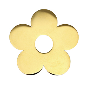 Colgantes Acero Inox flor Dorado
