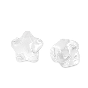 Abalorios acr&iacute;licos estrella Transparente