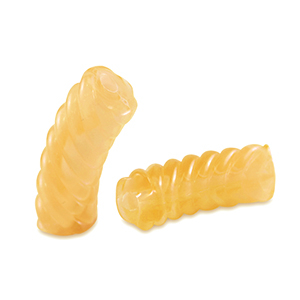 Abalorios acr&iacute;licos tubo espiral Amarillo spectra transparente