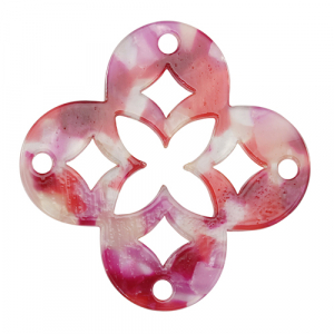 Colgantes de resina mosaico Multicolor rosa