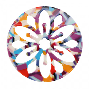 Colgantes de resina mandala Confeti multicolor