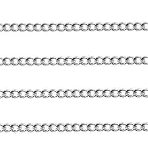 Fornituras Acero Inox cadena jasseron gourmet Plateado