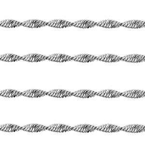 Fornituras Acero Inox cadena jasseron cord&oacute;n Plateado